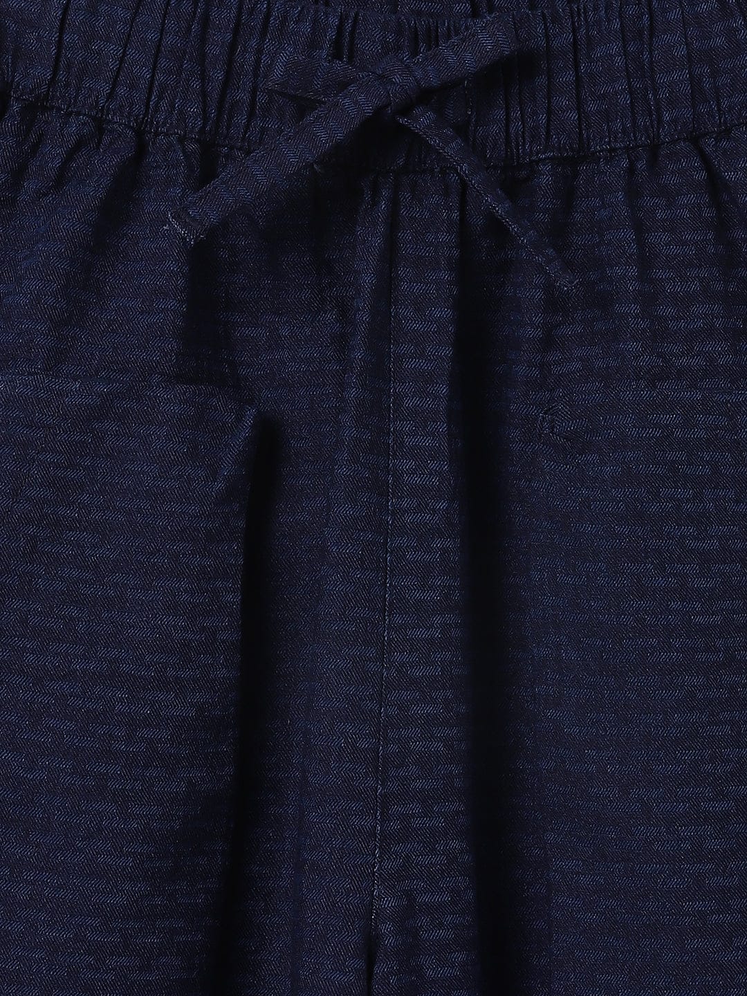 Elle Kids Blue Relaxed Fit Solid Trouser - Image 3