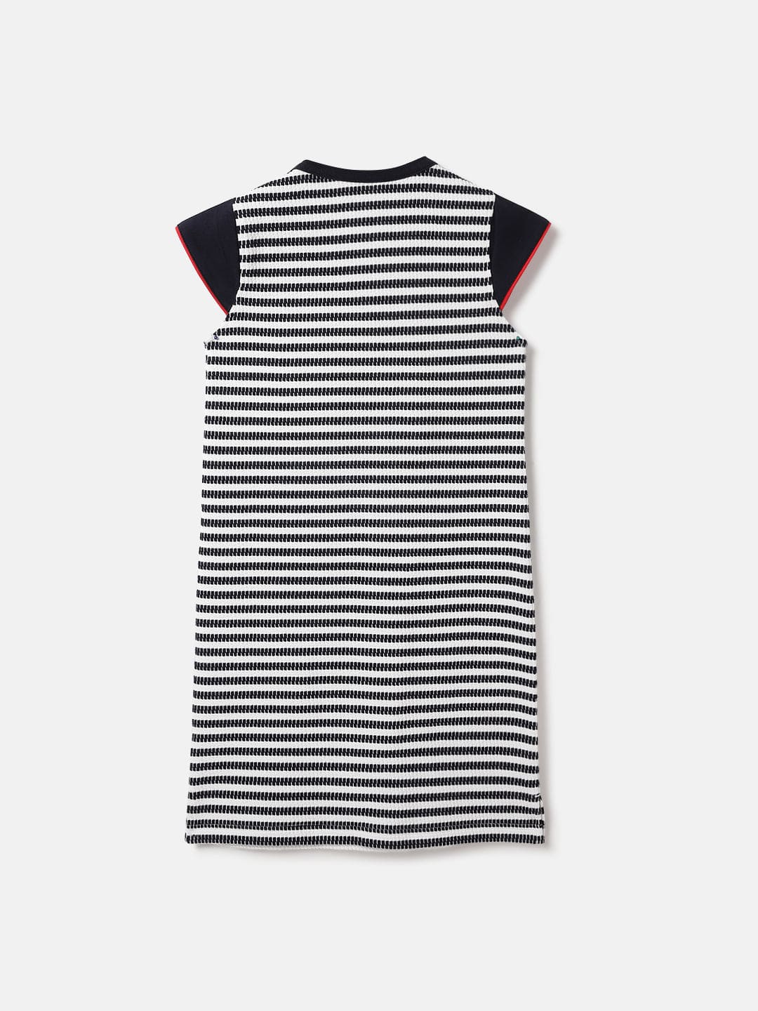 Elle Kids Blue Striped Round Neck Dress - Image 2
