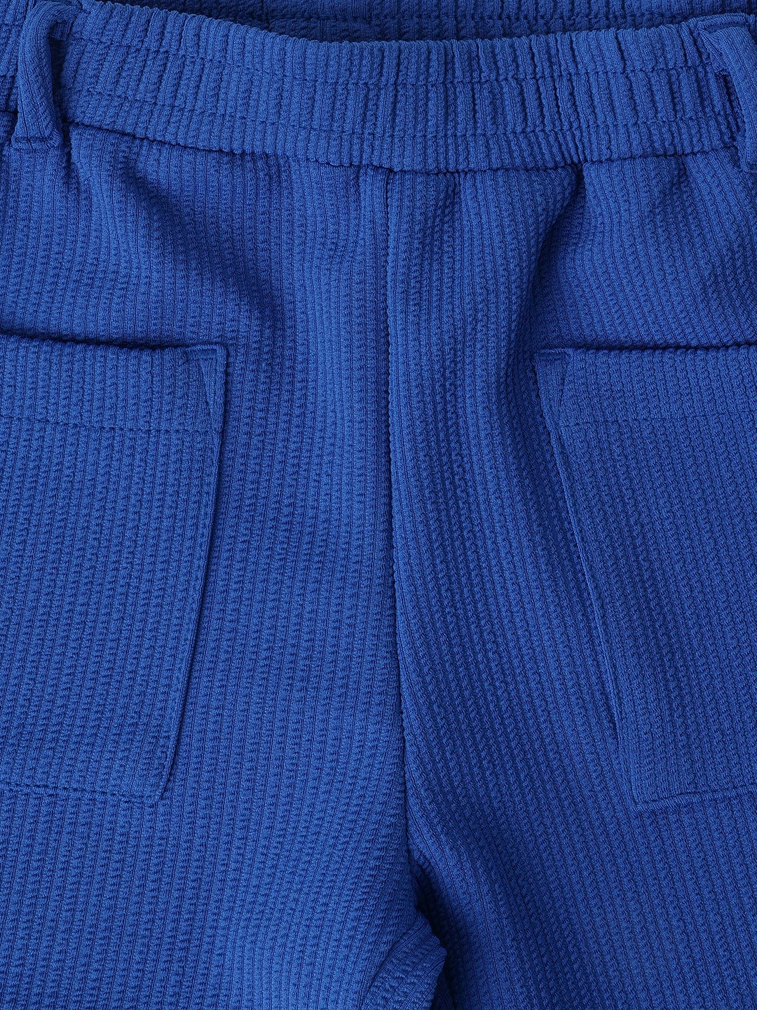 Elle Kids Blue Relaxed Fit Solid Shorts - Image 5