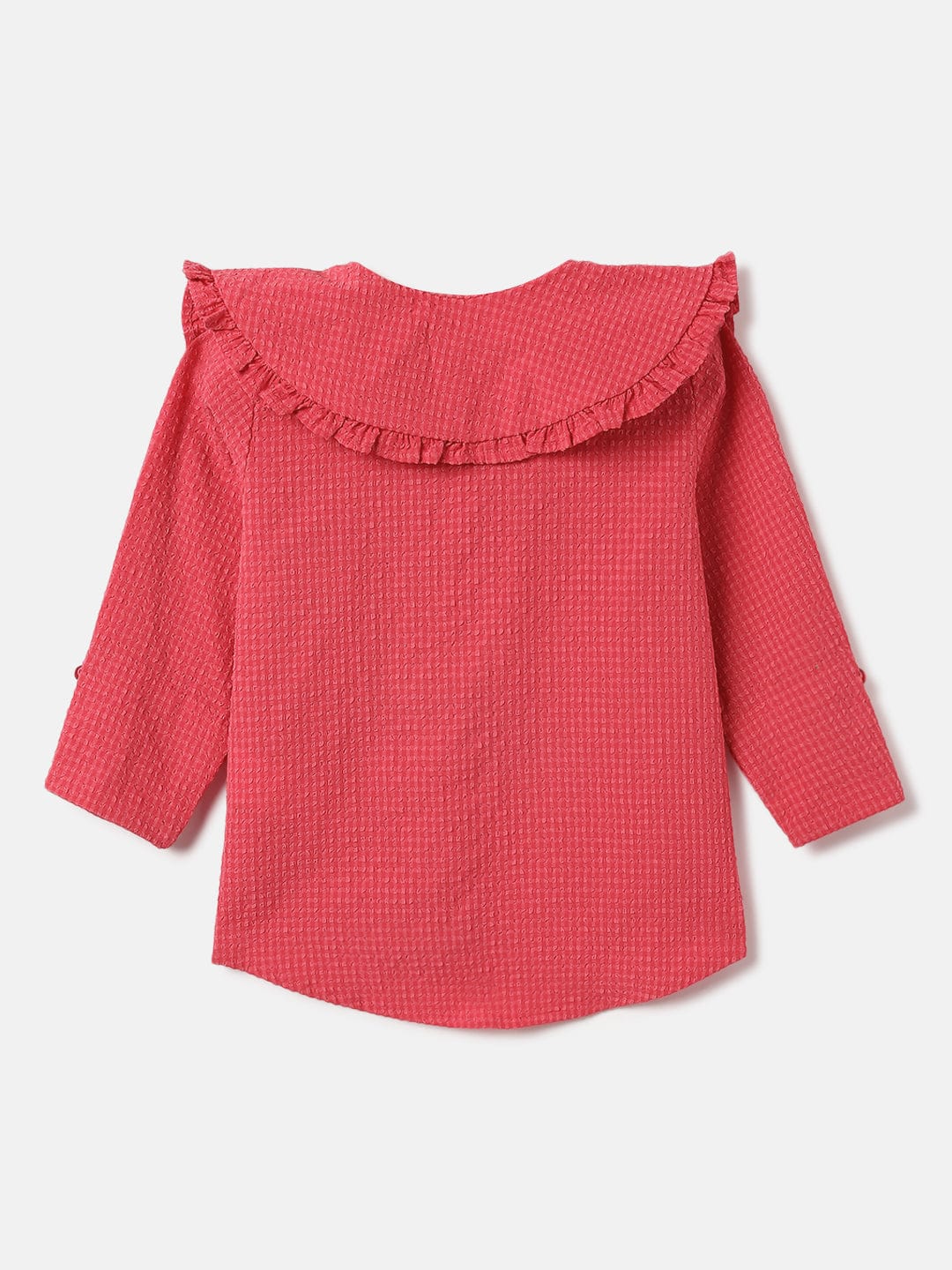 Elle Kids Red Solid Round Neck Top - Image 2