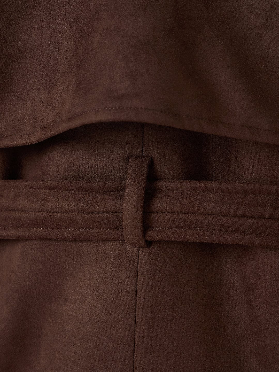 Elle Kids Brown Solid Notched Lapel Overcoat - Image 4