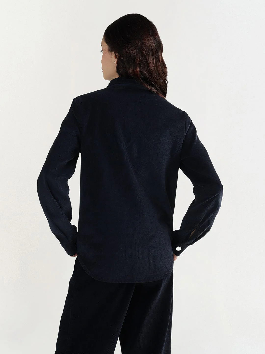 Elle Women Regular Fit Navy Blue Solid Shirt - Image 5