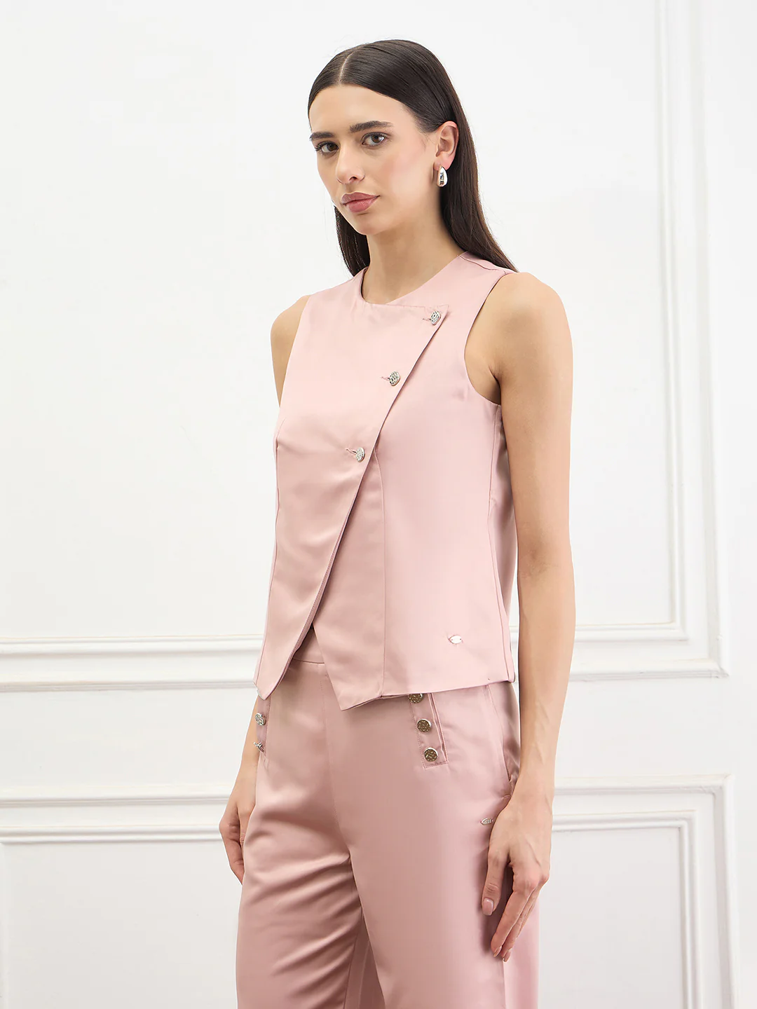 Elle Women Pink Solid Regular Fit Top - Image 4