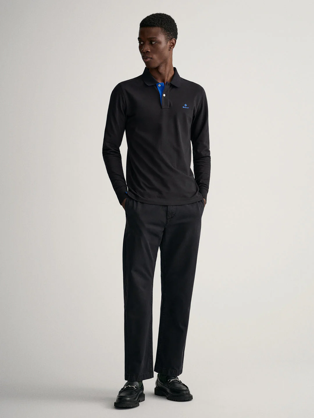 Gant Black Regular Fit Polo T-Shirt - Image 3