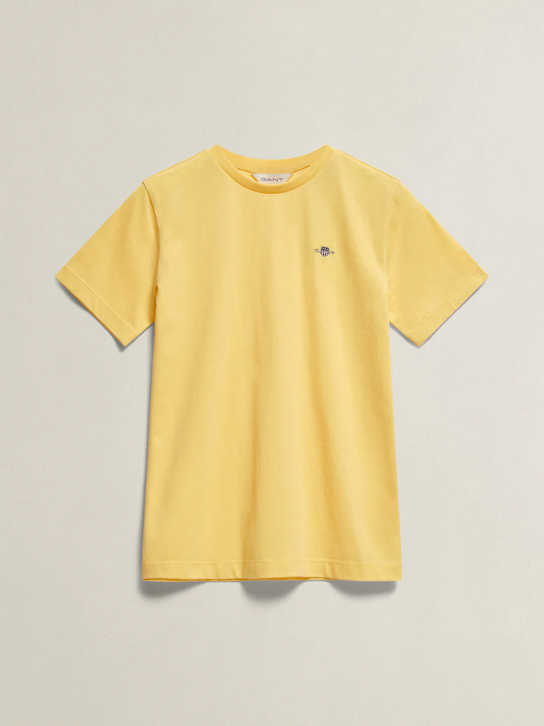 Gant Boys Yellow Solid Regular Fit T-Shirt