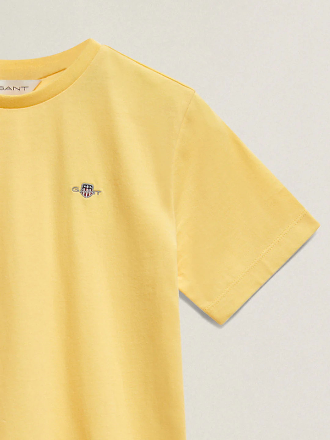Gant Boys Yellow Solid Regular Fit T-Shirt - Image 3