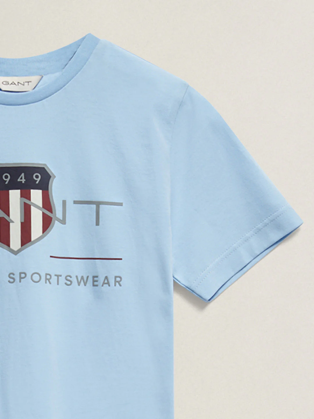 Gant Boys Blue Printed Regular Fit T-Shirt - Image 3