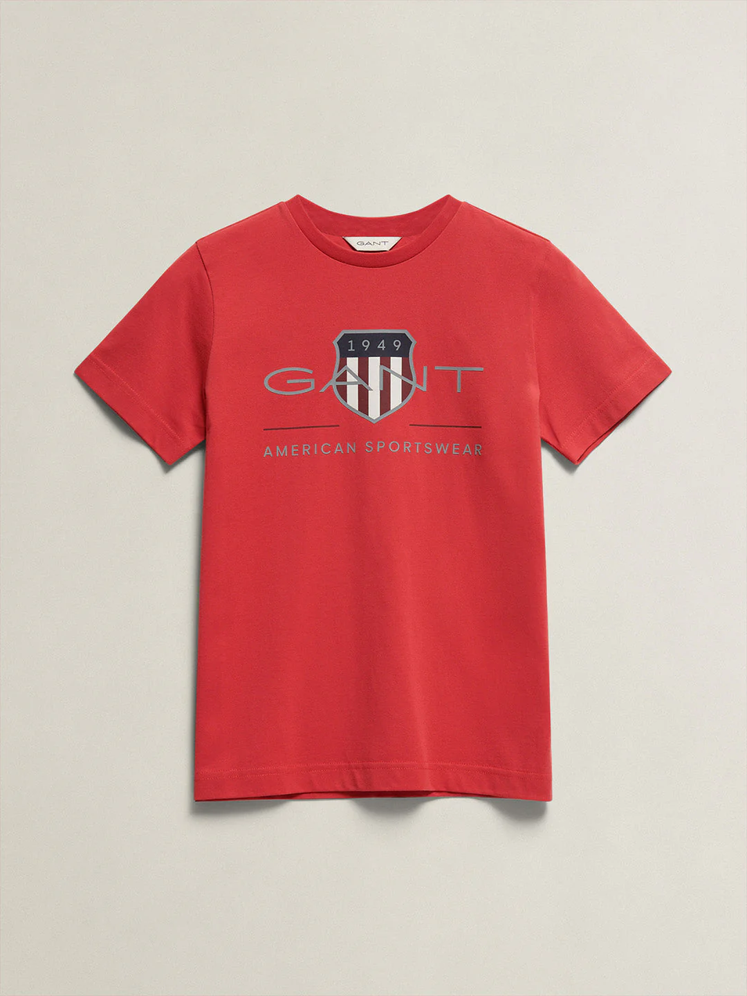 Gant Boys Red Printed Regular Fit T-Shirt