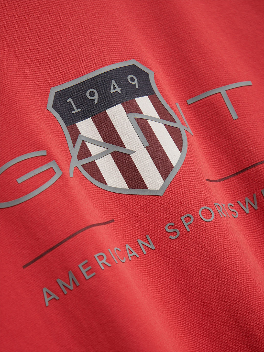 Gant Boys Red Printed Regular Fit T-Shirt - Image 4