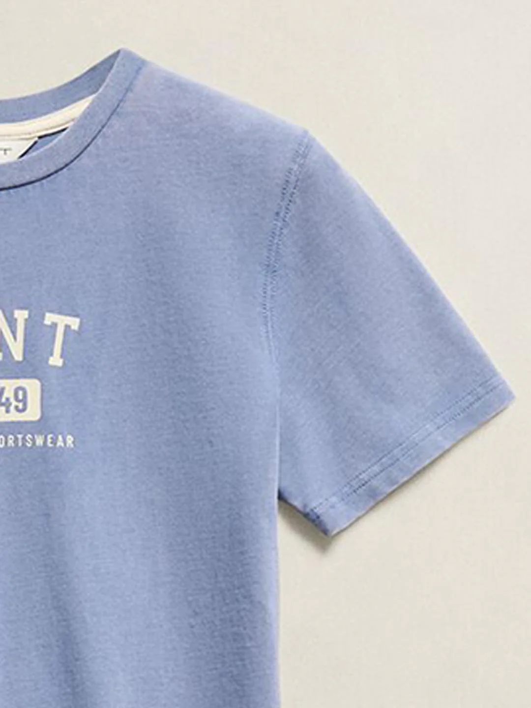 Gant Boys Blue Graphic Print Relaxed Fit Pure Cotton T-Shirt - Image 2
