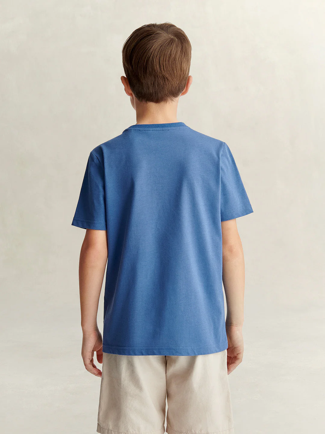 Gant Boys Blue Printed Relaxed Fit Pure Cotton T-Shirt - Image 2