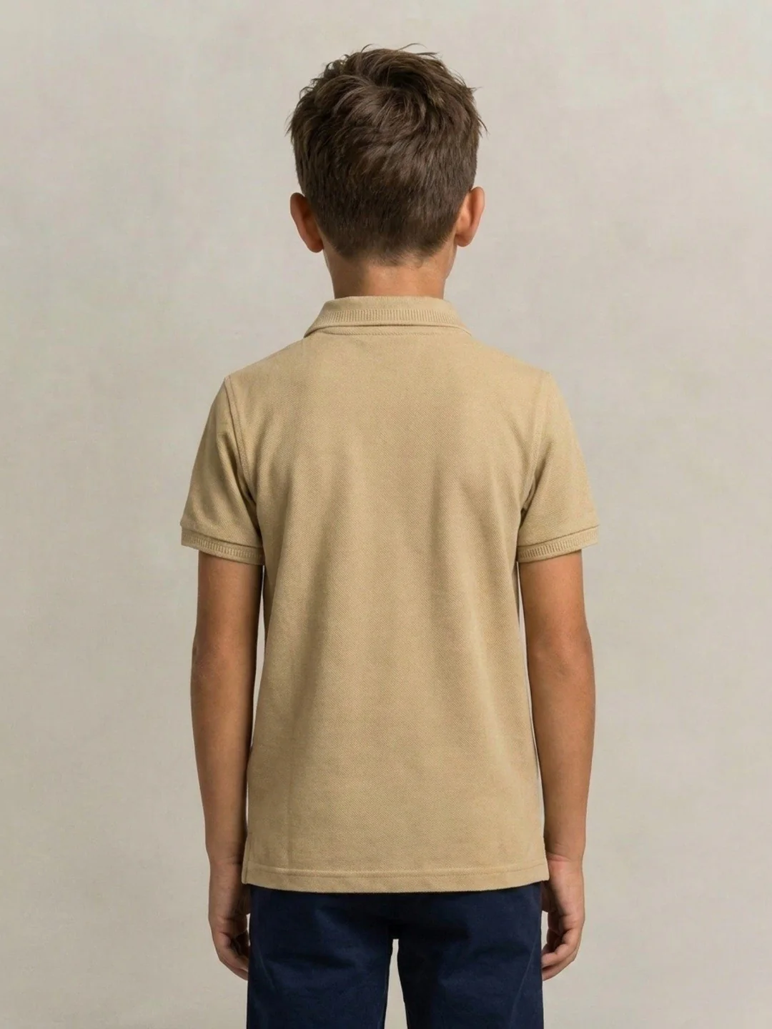 Gant Beige Cotton Boys Polo T shirt - Image 2