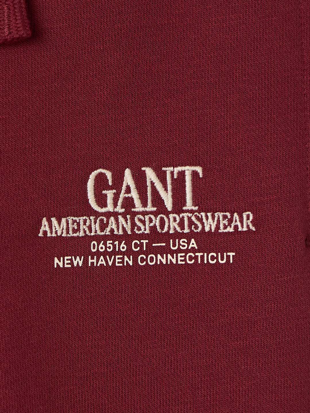 Gant Boys Relaxed Fit Maroon Logo Sweatpant - Image 4