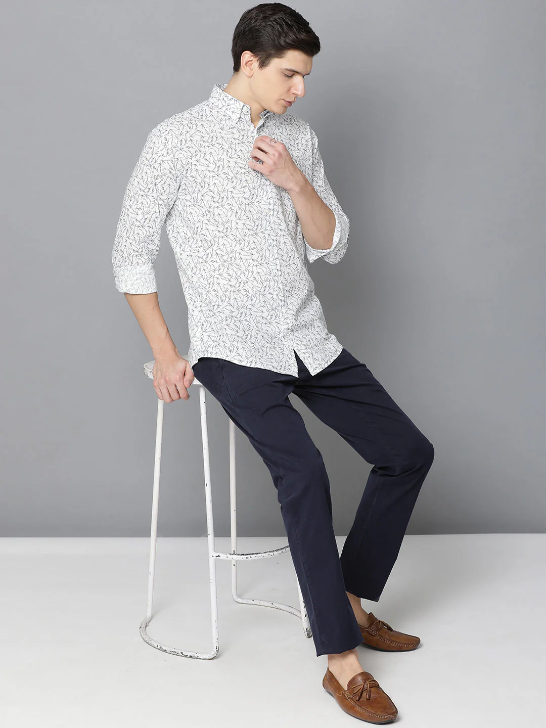Gant White Printed Regular Fit Shirt - Image 5