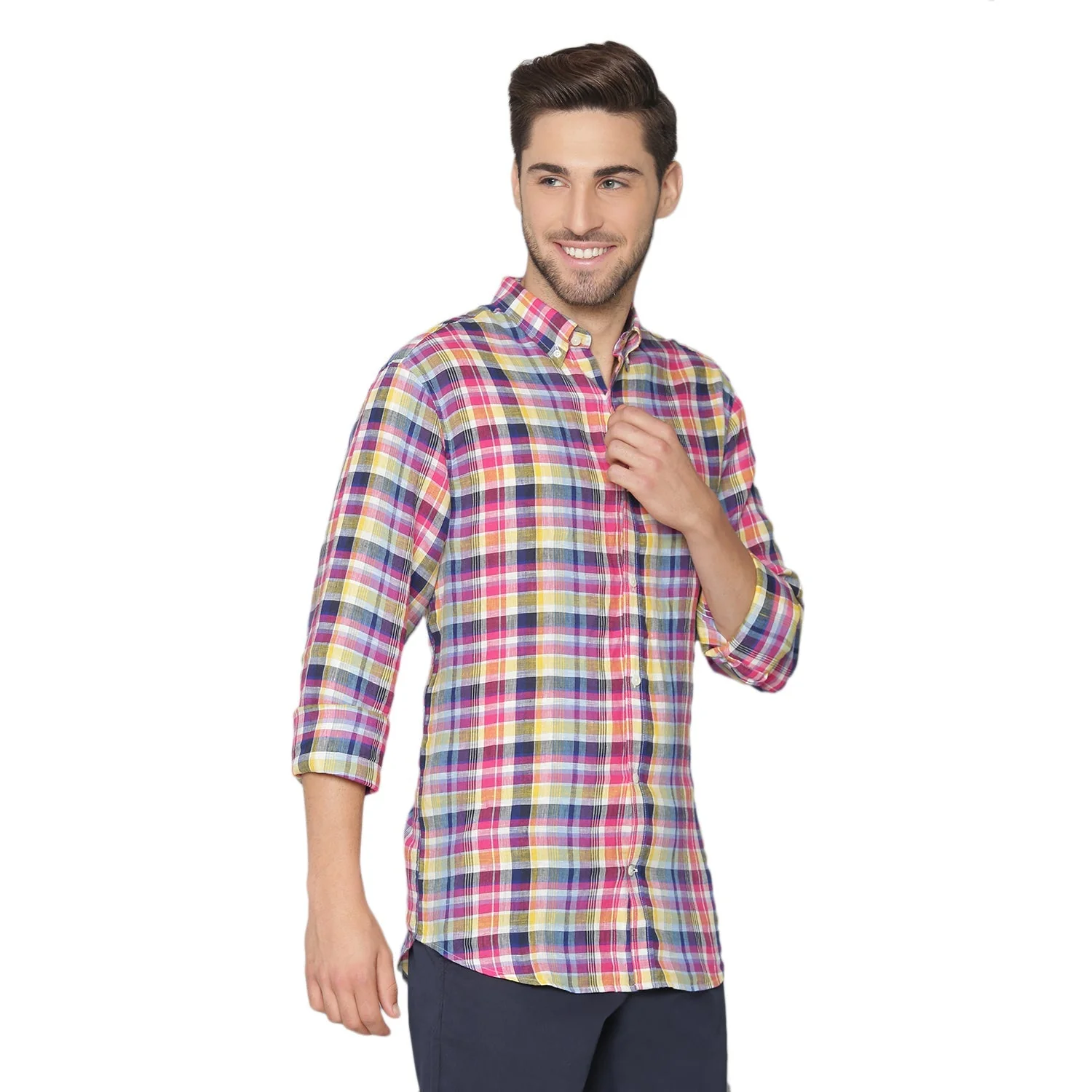 Gant Blue Checked Regular Fit Shirt - Image 3
