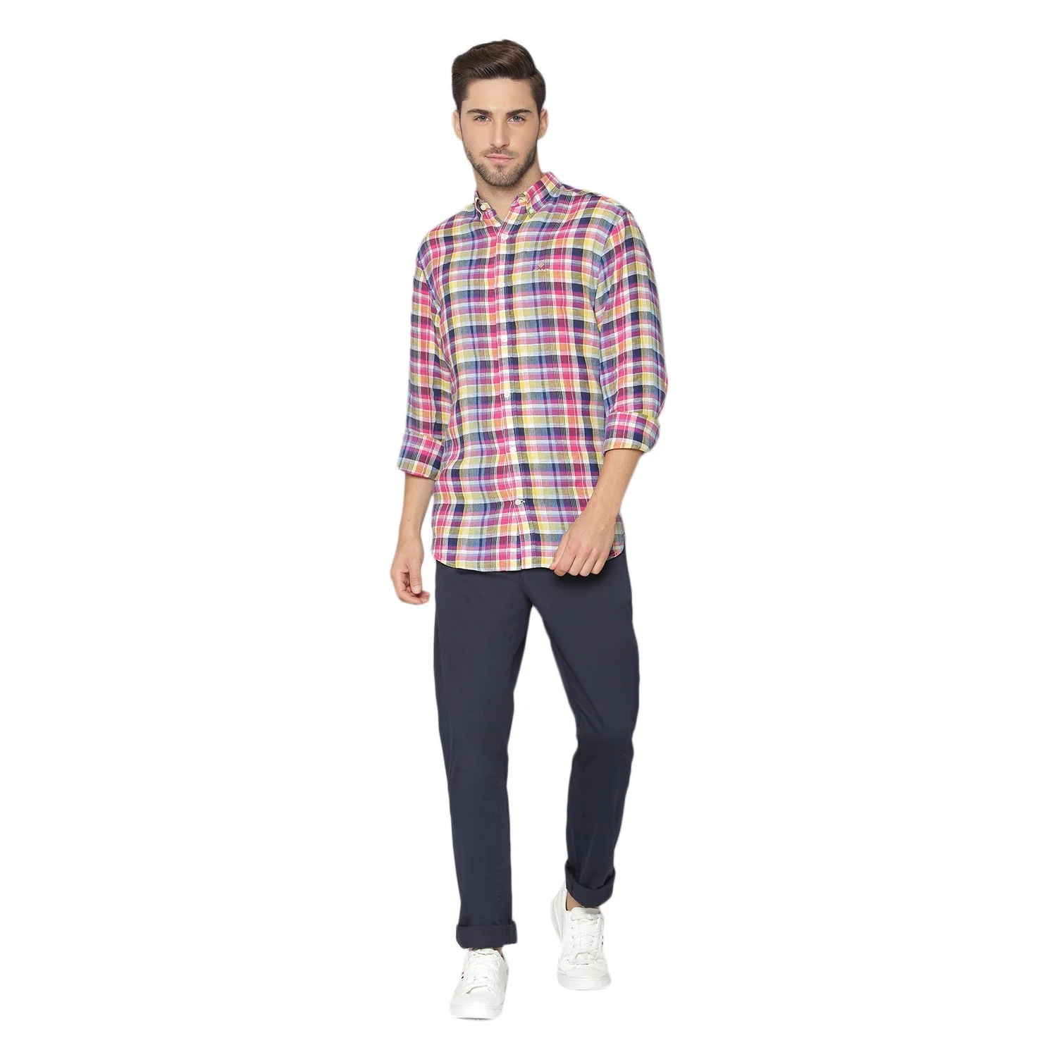 Gant Blue Checked Regular Fit Shirt - Image 5