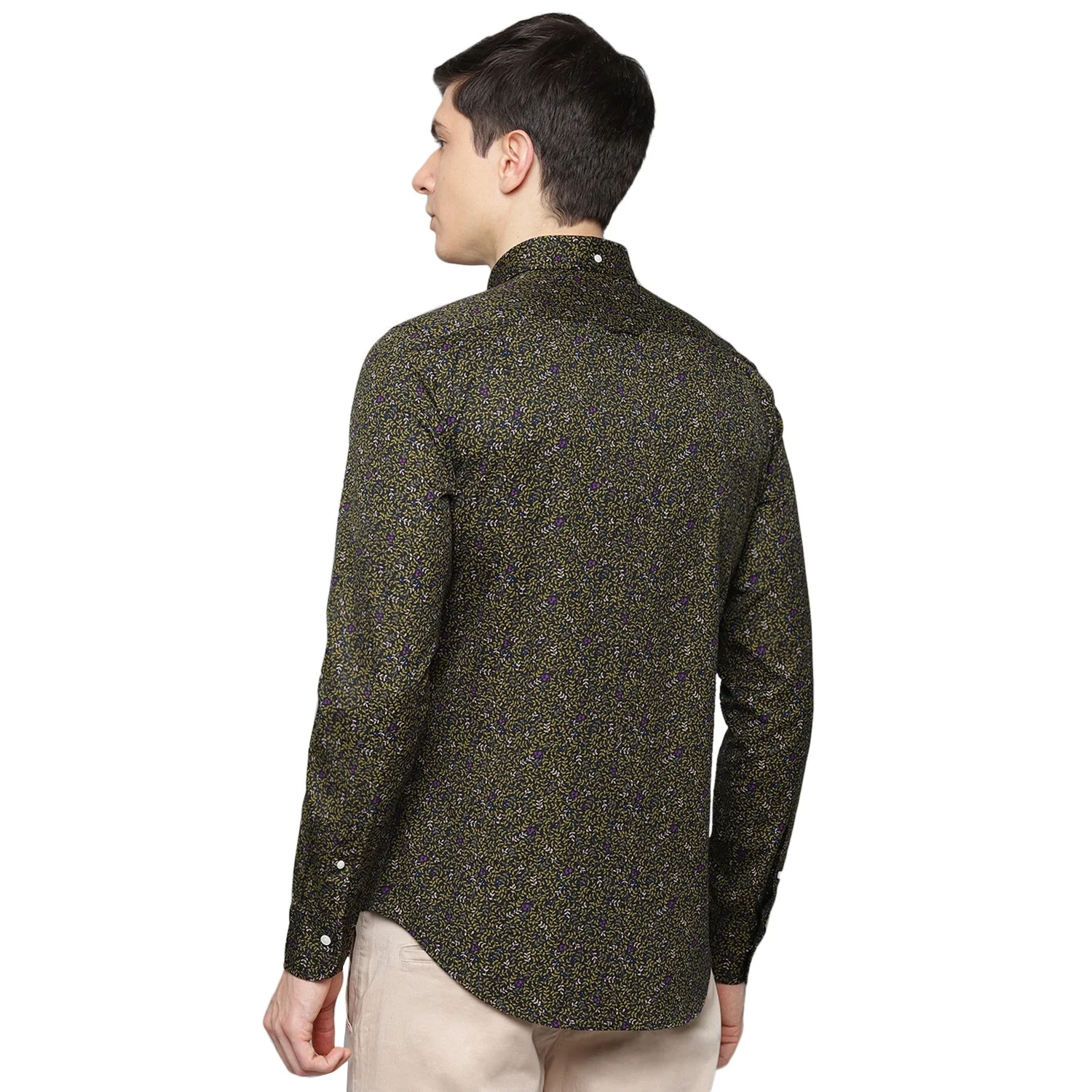 Gant Green Printed Slim Fit Shirt - Image 2