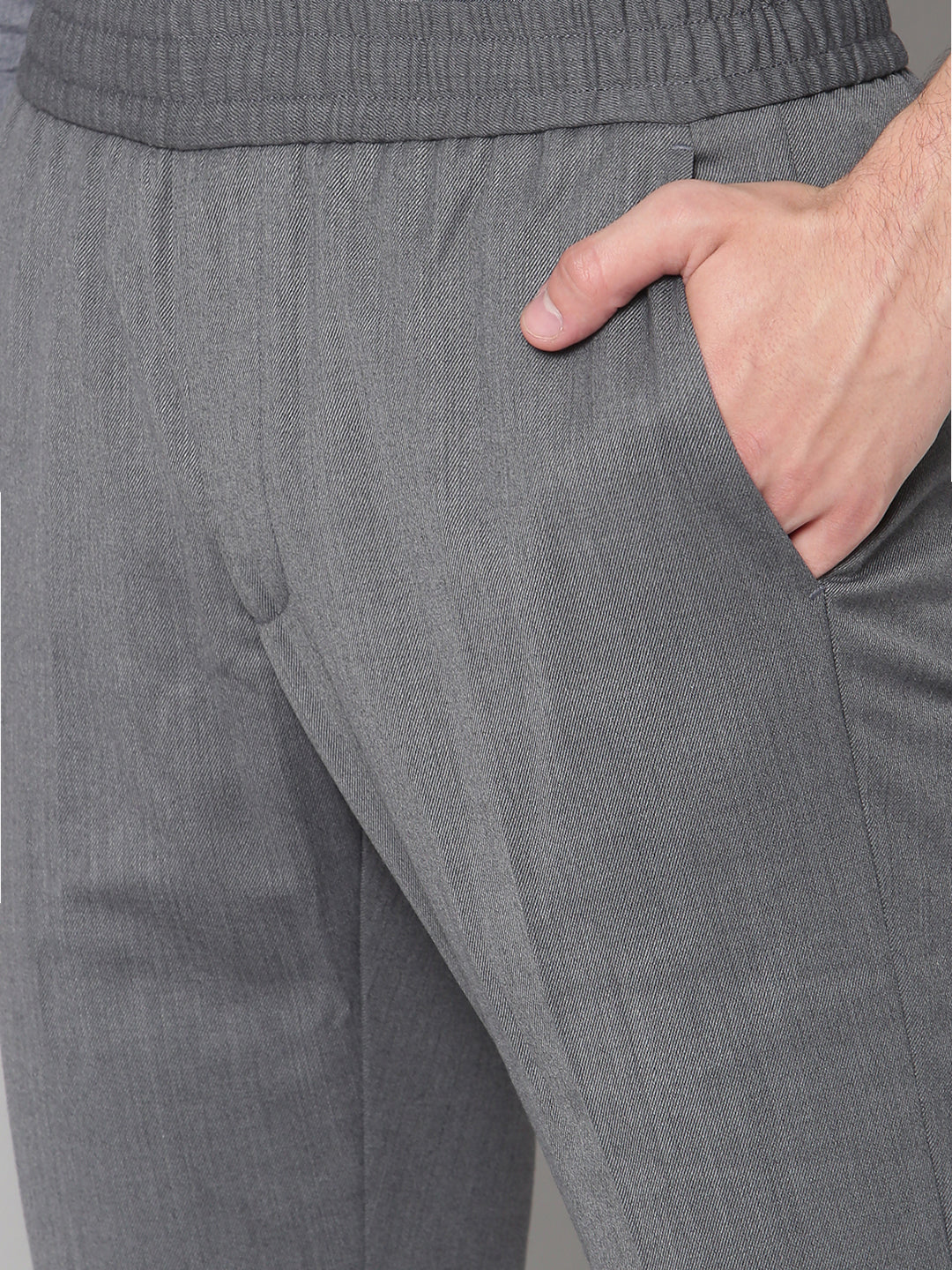 Gant Men Grey Solid Slim Fit Trouser - Image 6