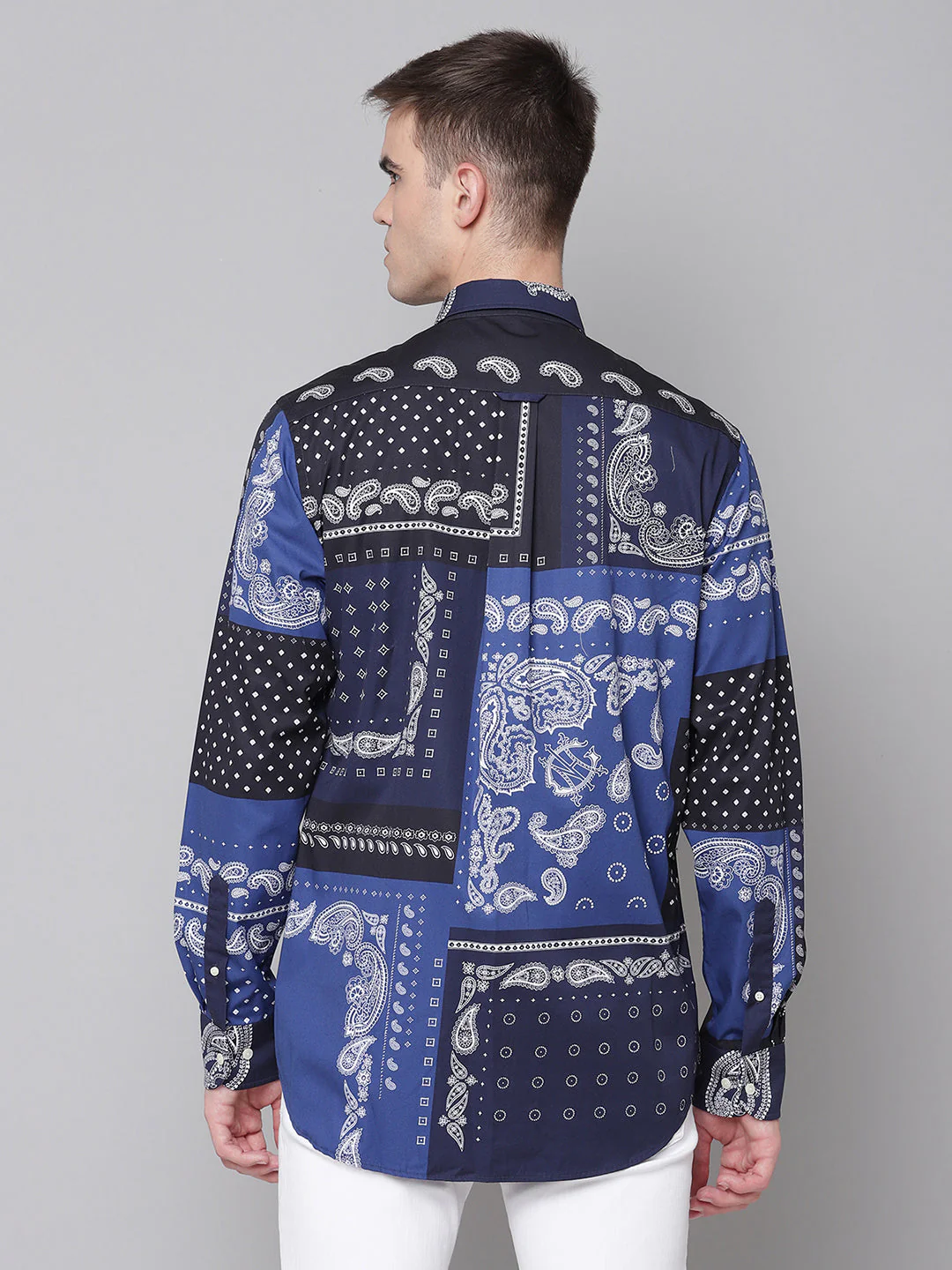 Gant Blue Printed Regular Fit Shirt - Image 2