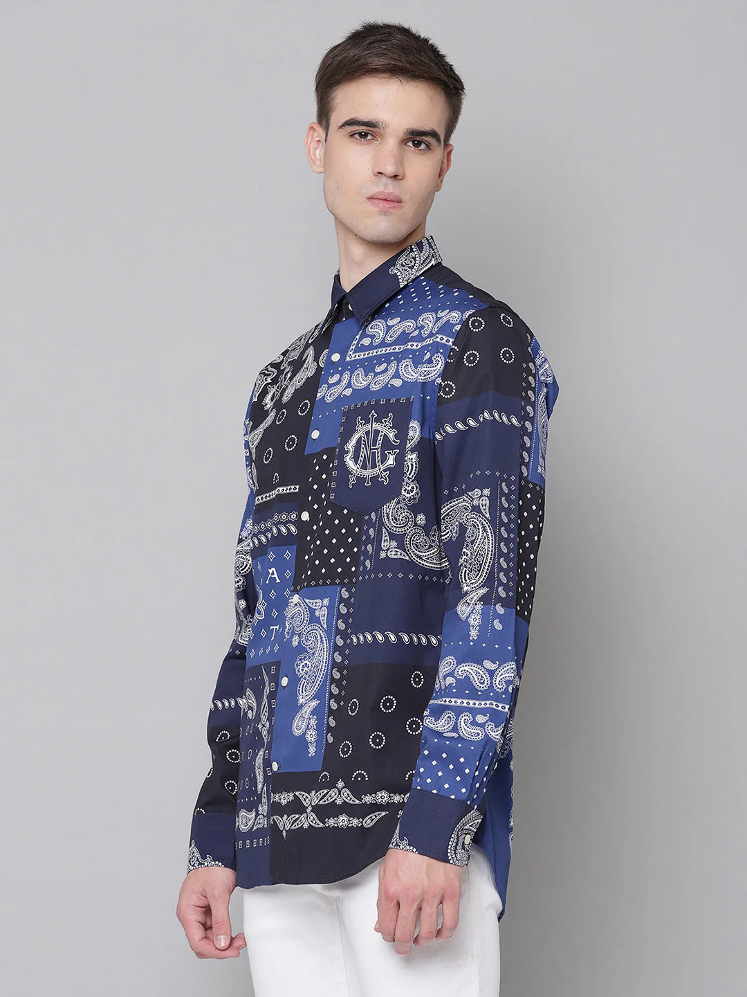 Gant Blue Printed Regular Fit Shirt - Image 3