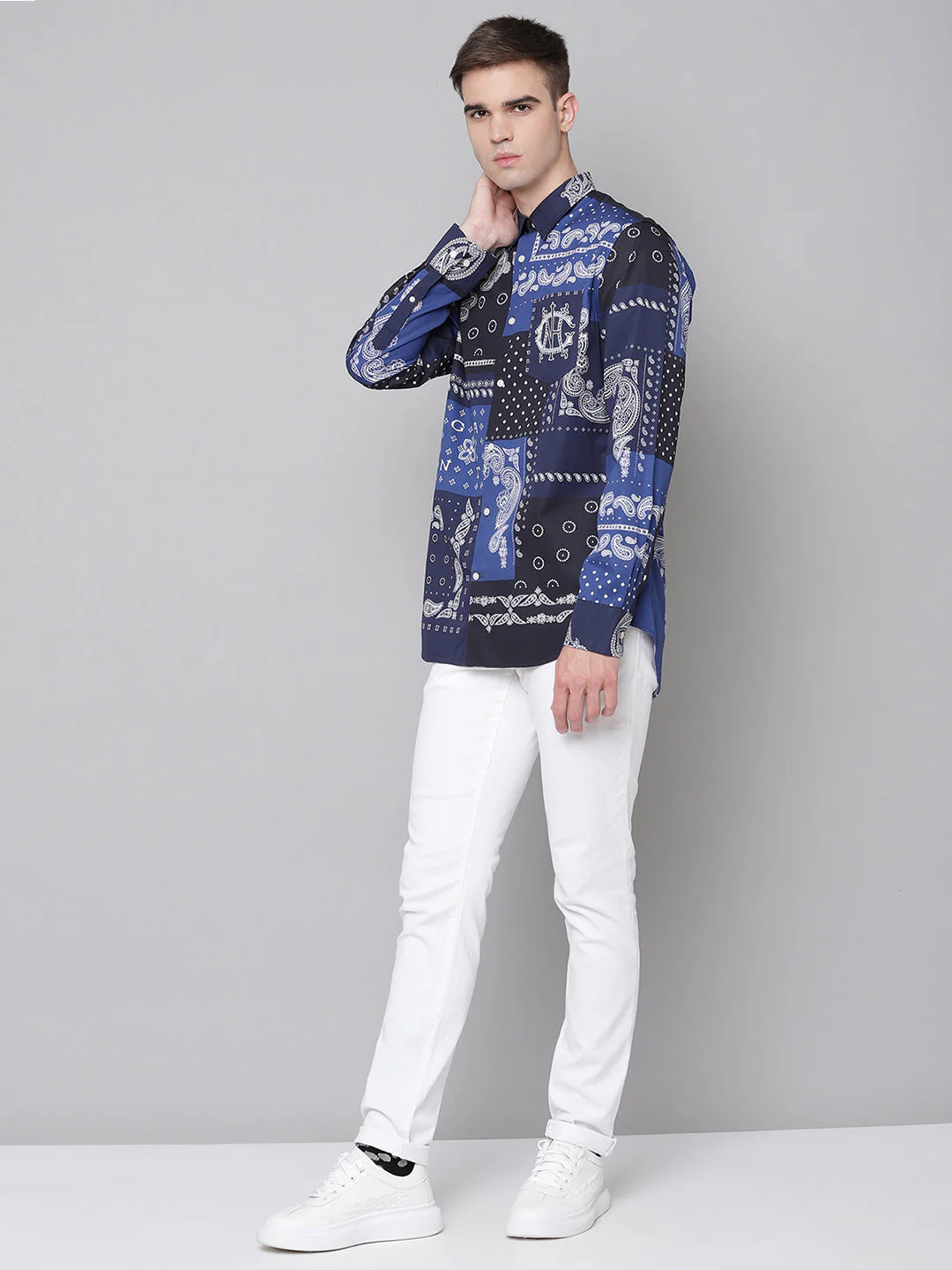 Gant Blue Printed Regular Fit Shirt - Image 6