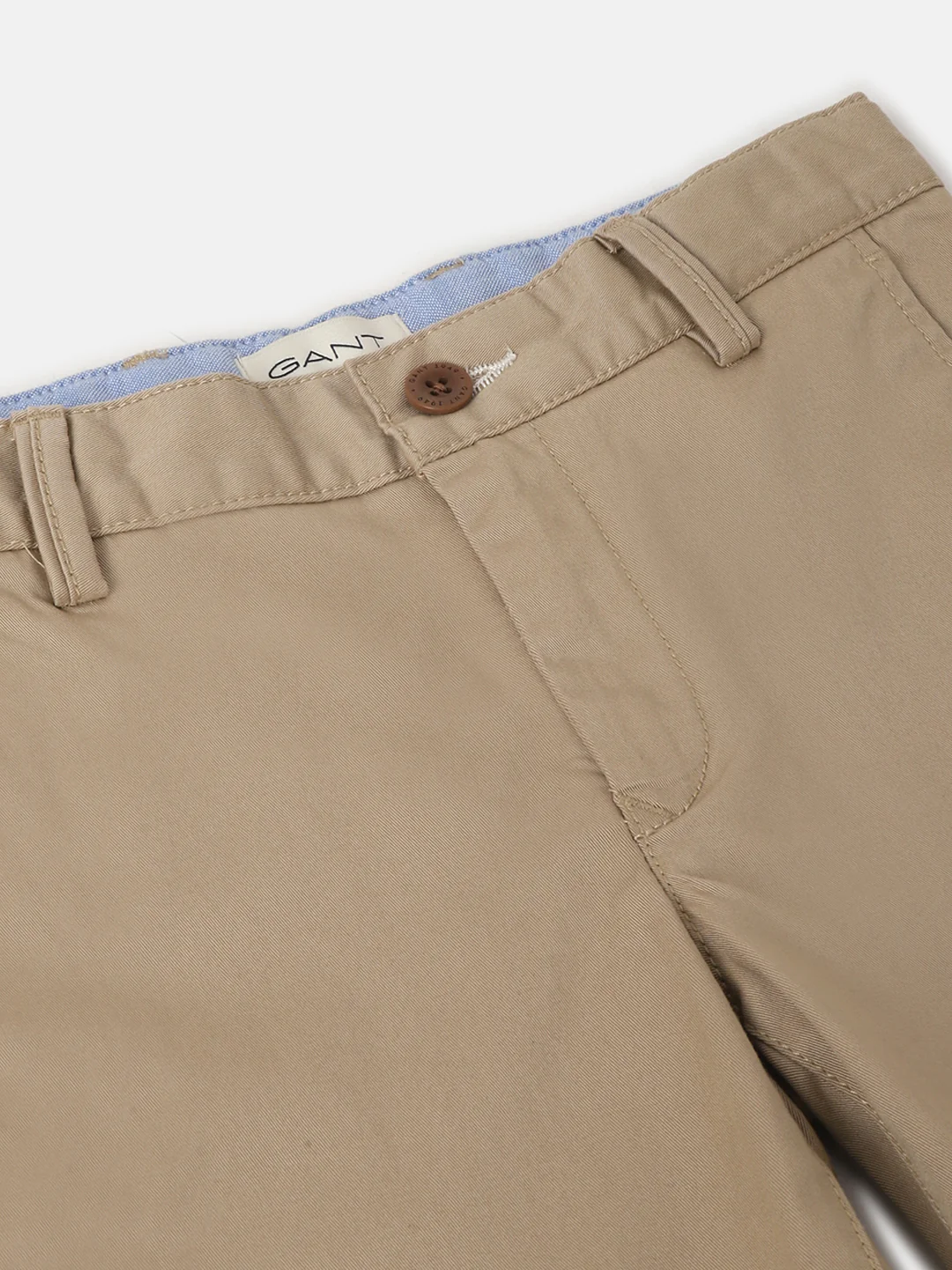 Gant Boys Beige Solid Mid-rise Regular Fit Chino Shorts - Image 3
