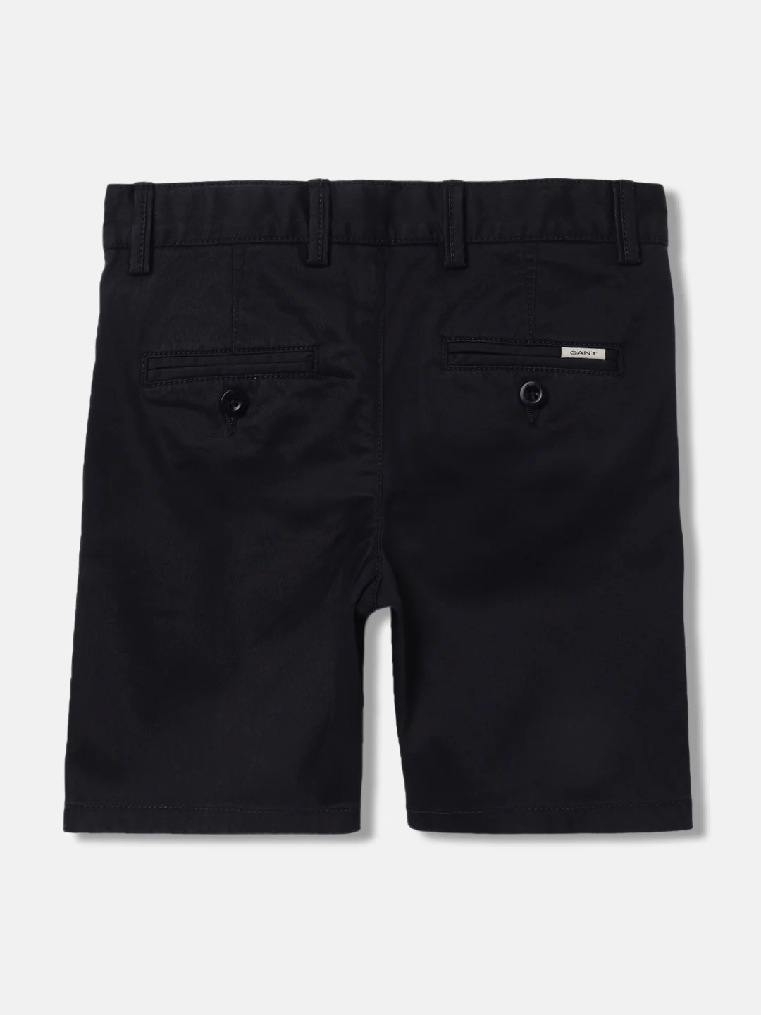 Gant Boys Navy Blue Solid Mid-rise Regular Fit Chino Shorts - Image 2