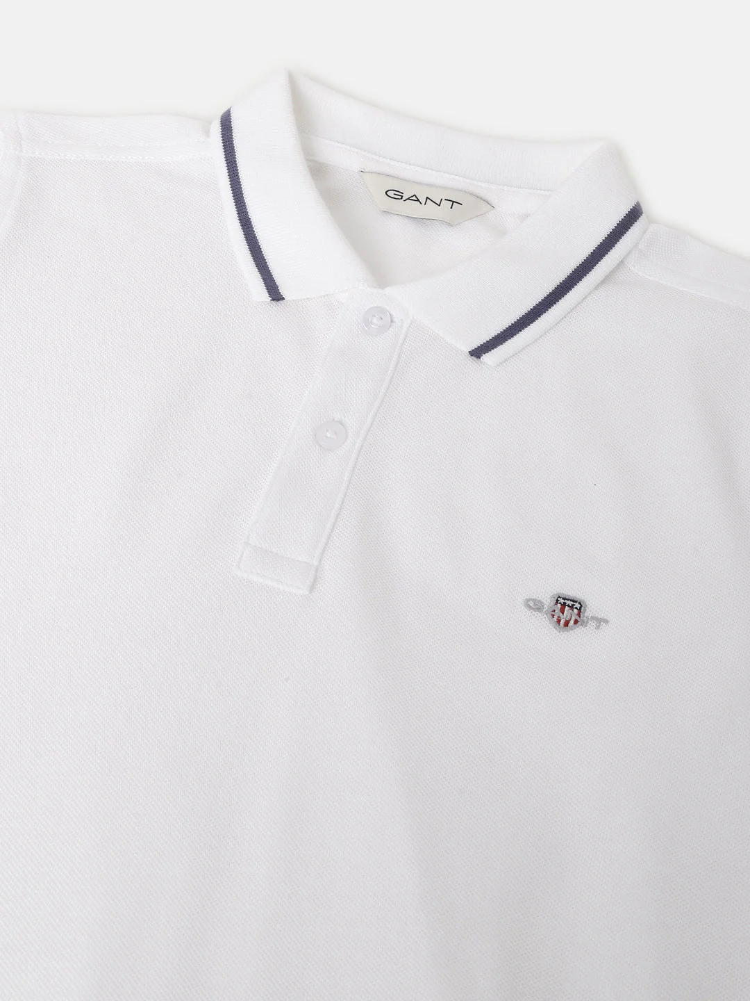 Gant Kids White Fashion Regular Fit Polo Tshirt - Image 3