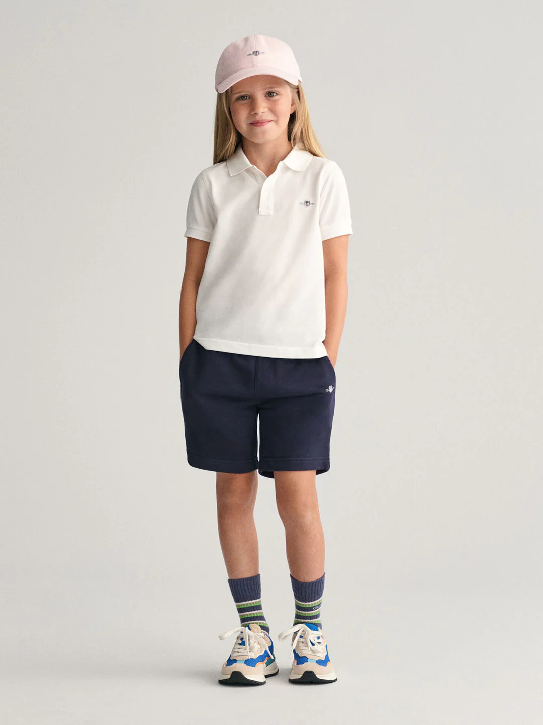 Gant Unisex White Solid Collared Short Sleeves Polo Tshirt - Image 5