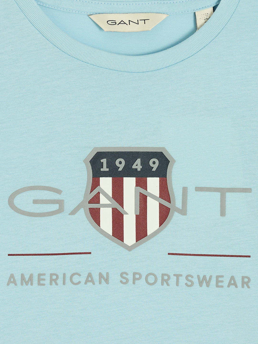 Gant Boys Aqua Round Neck Short Sleeves T-Shirt - Image 3