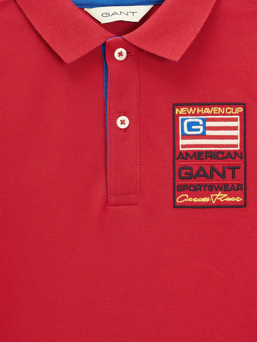 Gant Kids Red Regular Fit Polo Tshirt - Image 3