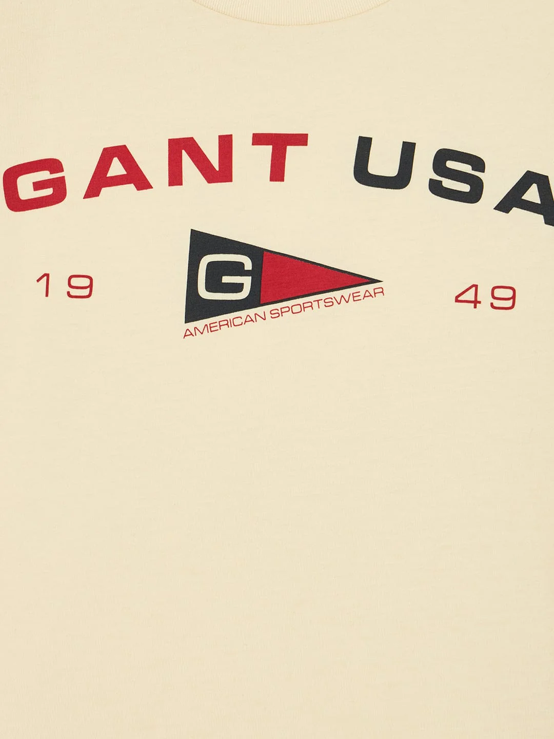 Gant Boys Cream Round Neck Short Sleeve Typography T-Shirt - Image 4