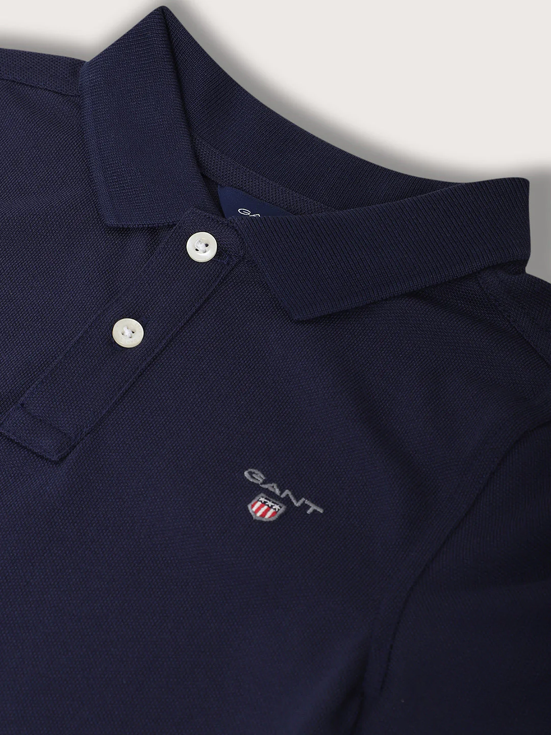 Gant Kids Navy Regular Fit Polo Tshirt - Image 3