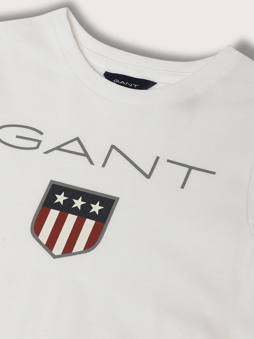 Gant Kids White Logo Regular Fit T-Shirt - Image 3