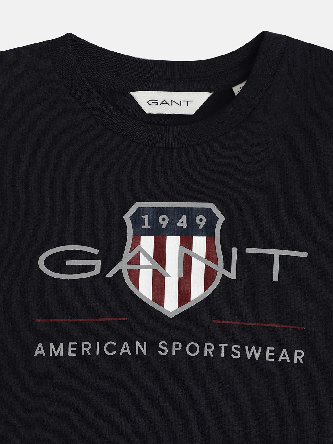 Gant Kids Navy Logo Regular Fit T-Shirt - Image 3