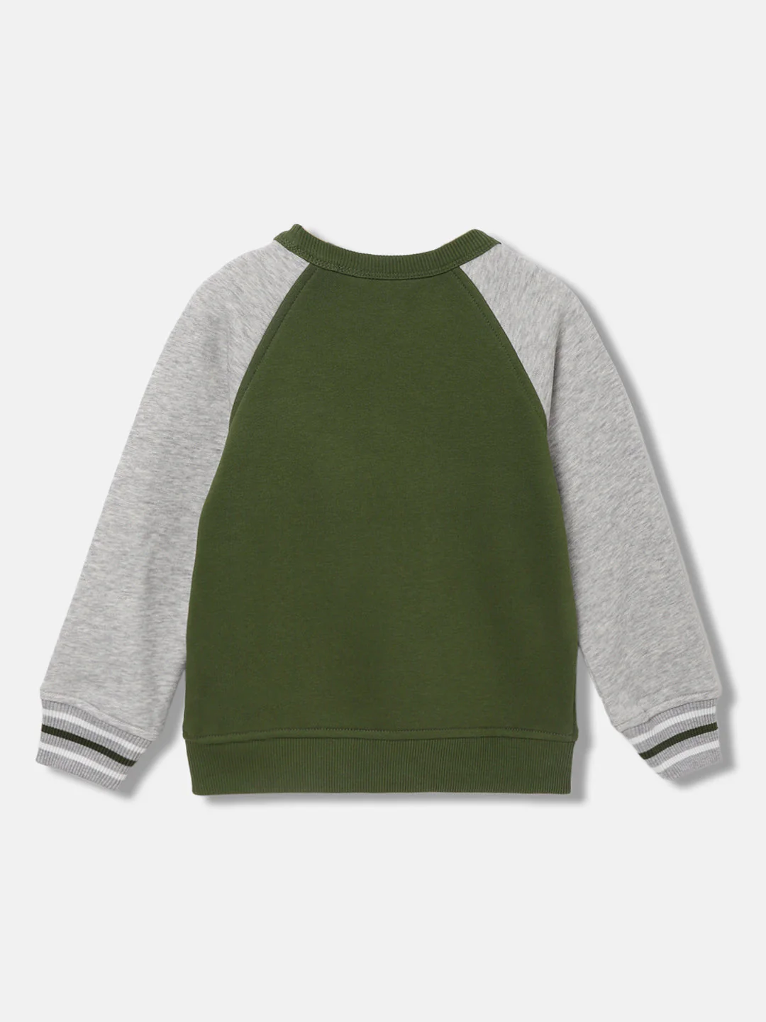 Gant Boys Olive Colourblocked Round Neck Long Sleeves Sweatshirt - Image 2