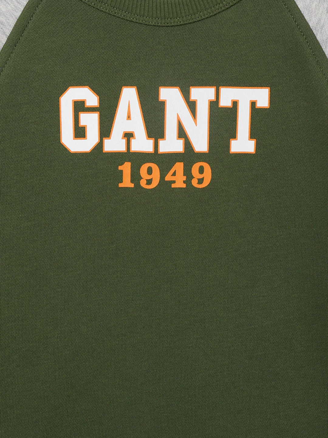 Gant Boys Olive Colourblocked Round Neck Long Sleeves Sweatshirt - Image 5