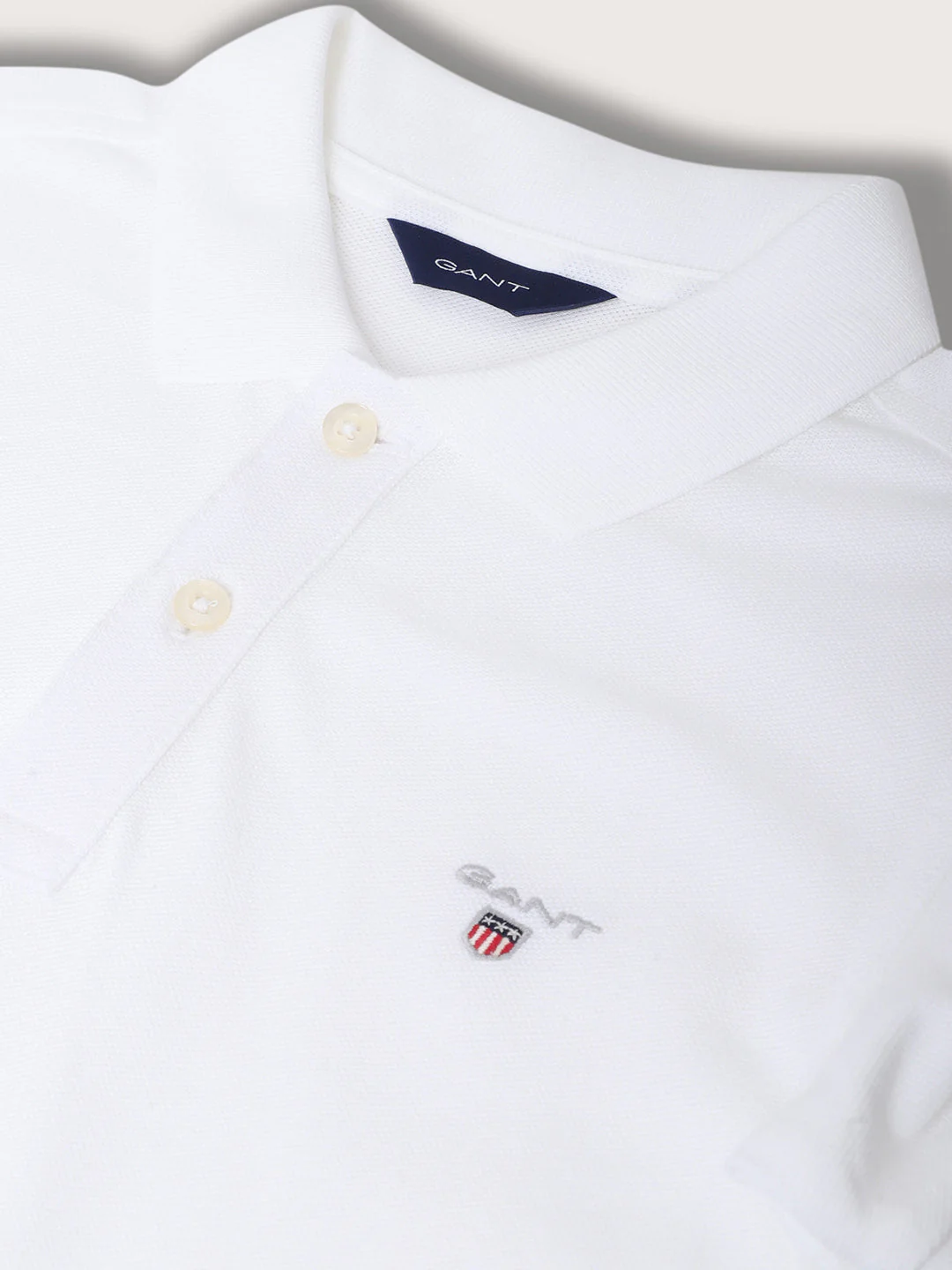Gant Kids White Regular Fit Polo Tshirt - Image 3