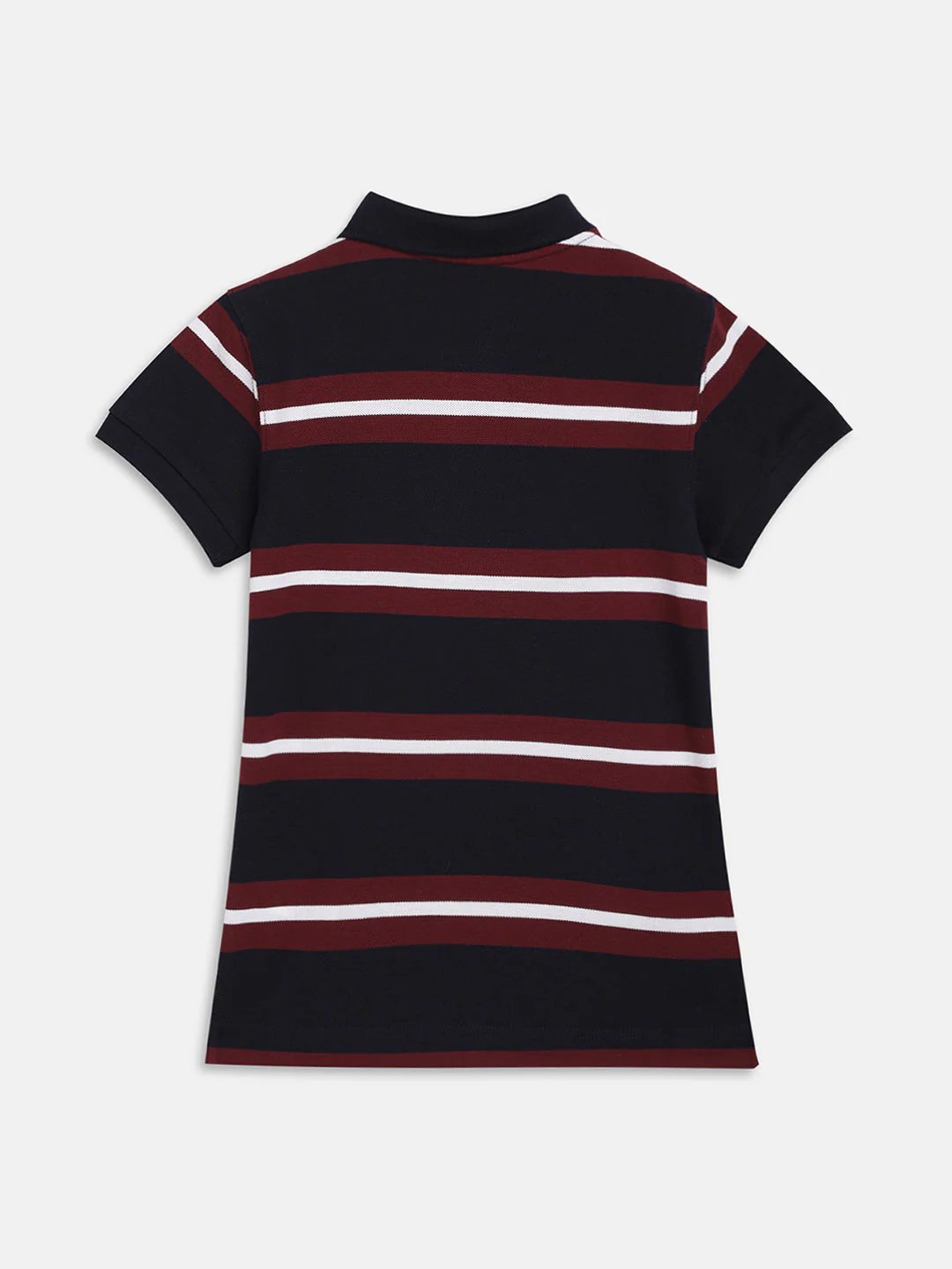 Gant Kids Navy Striped Regular Fit Polo Tshirt - Image 2