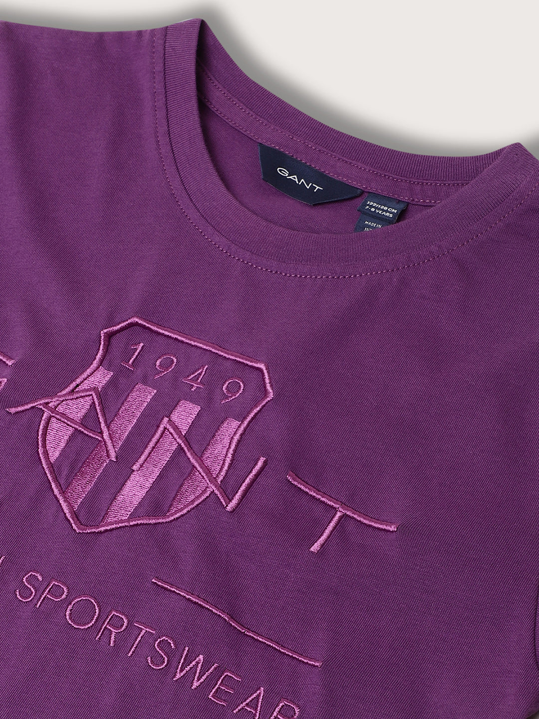 Gant Kids Purple Logo Relaxed Fit T-Shirt - Image 3