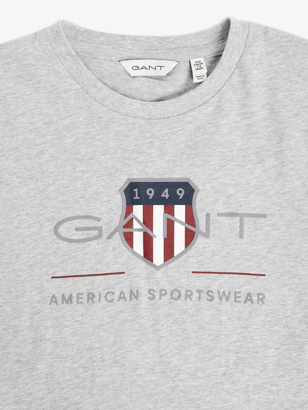 Gant Kids Grey Logo Regular Fit T-Shirt - Image 3