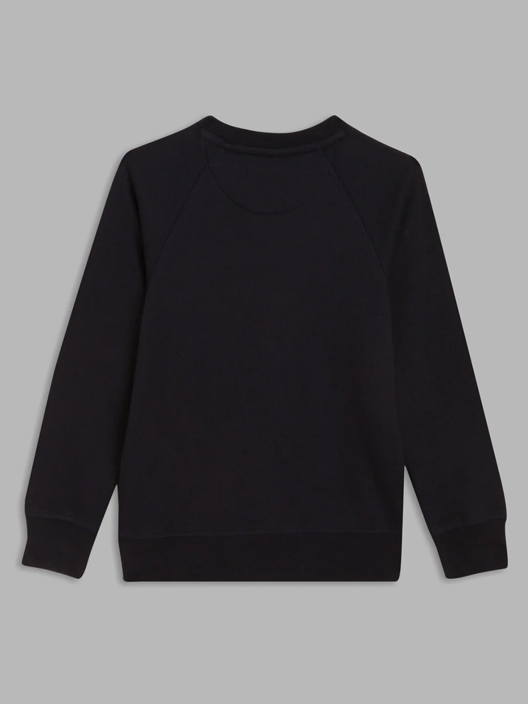 Gant Kids Navy Blue Solid Round Neck Sweatshirt - Image 2