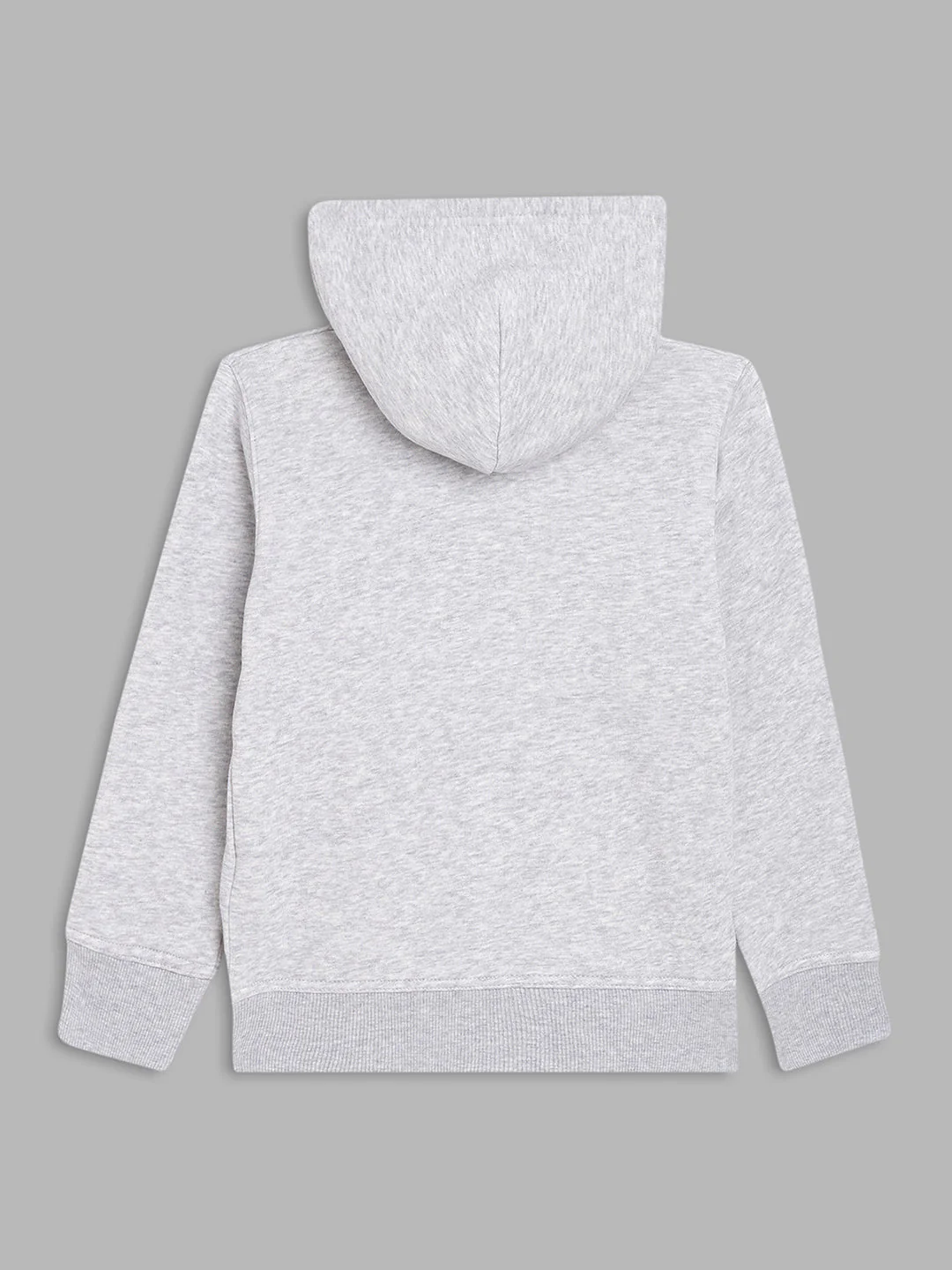 Gant Boys Grey Solid Hooded Sweatshirt - Image 2