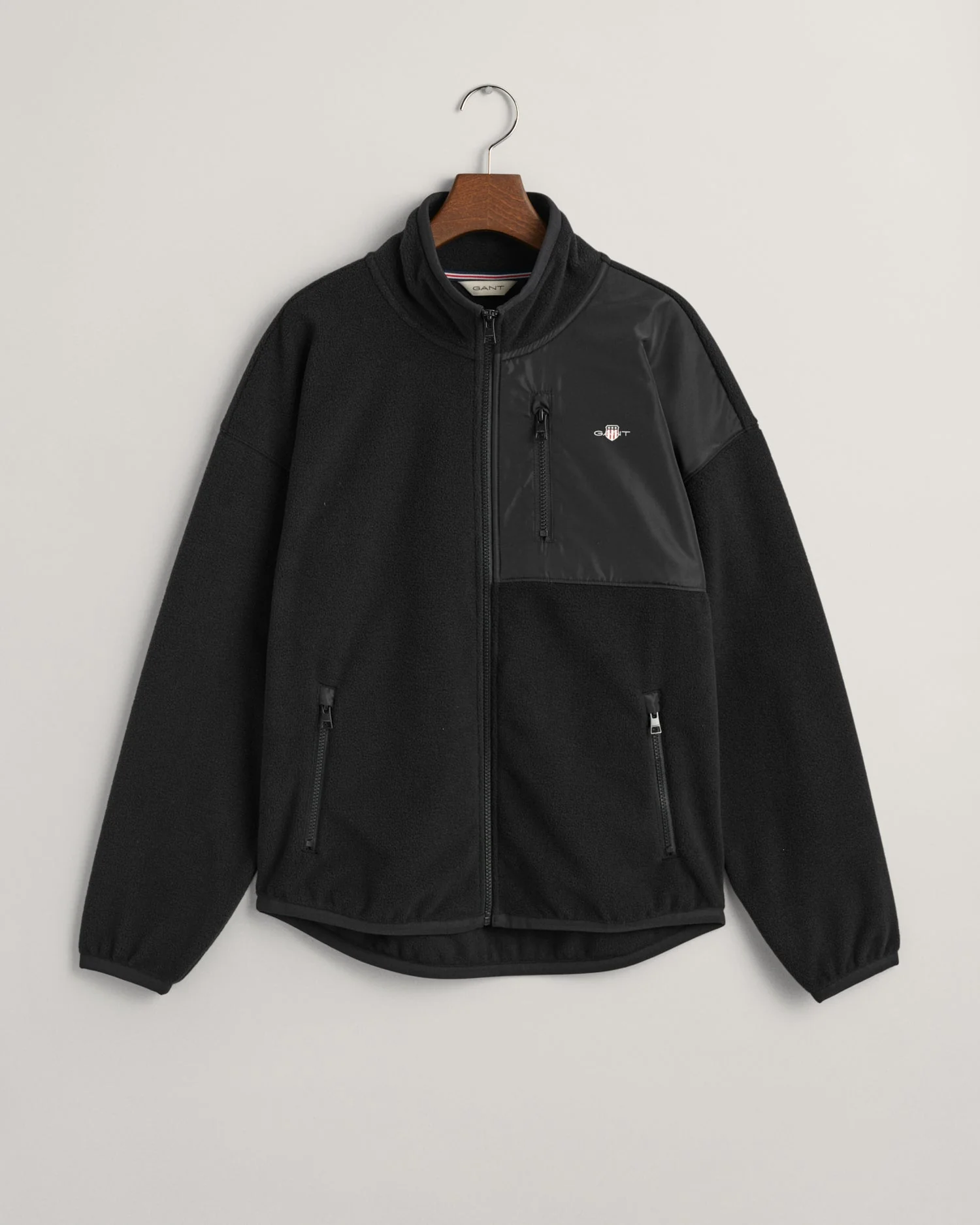 Gant Kids Black Solid High Neck Jacket - Image 4