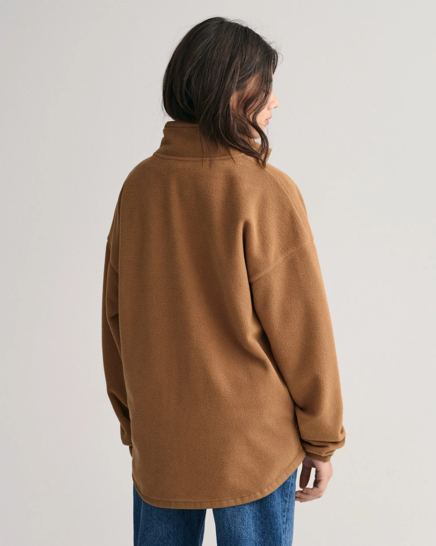 Gant Kids Brown Solid High Neck Jacket - Image 3
