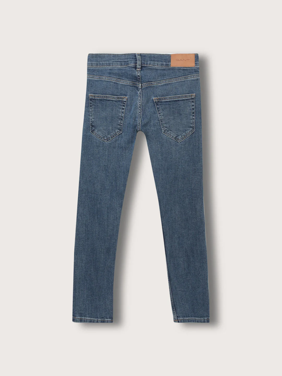 Gant Boys Blue Slim Fit Light Fade Clean Look Jeans - Image 2