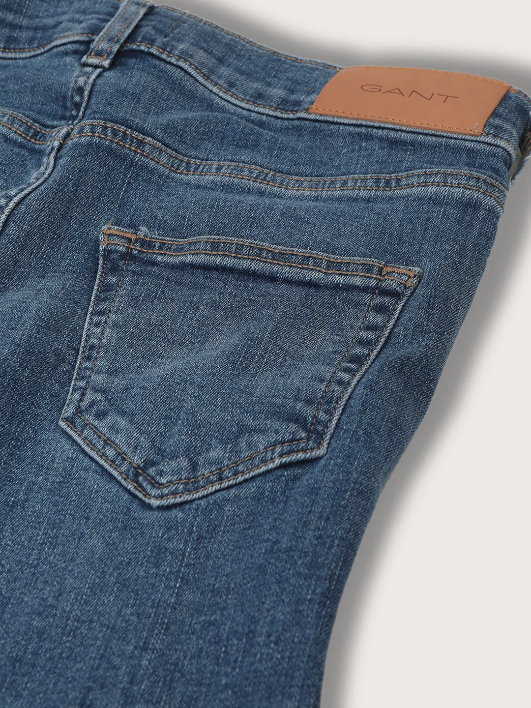Gant Boys Blue Slim Fit Light Fade Clean Look Jeans - Image 4