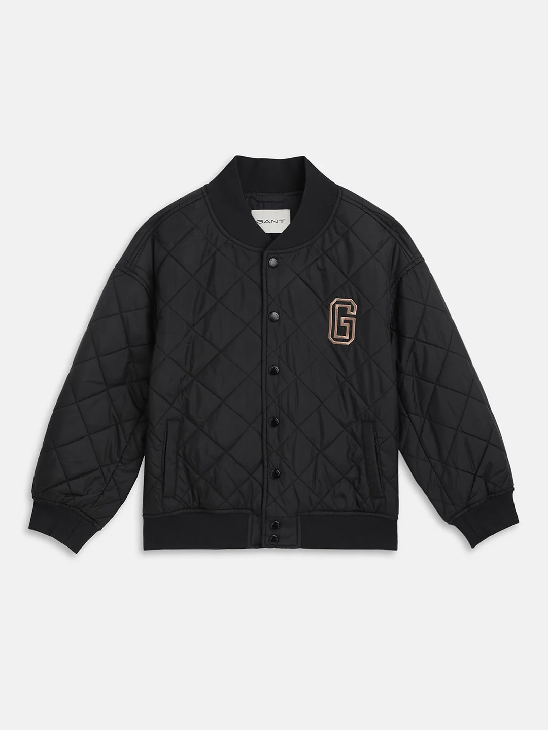Gant Boys Black Solid High Neck Jacket