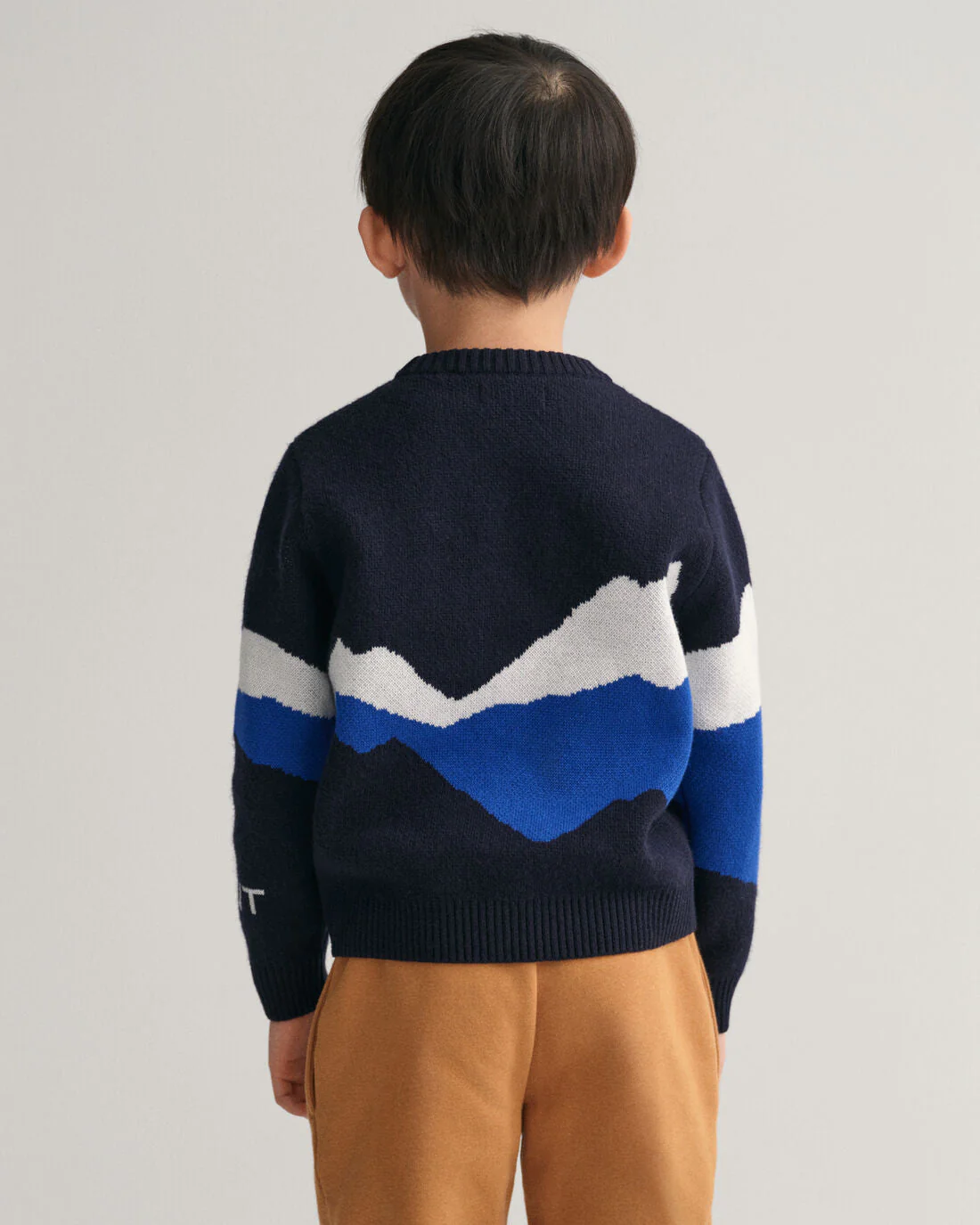 Gant Boys Self Design Round Neck Full Sleeves Sweater - Image 4
