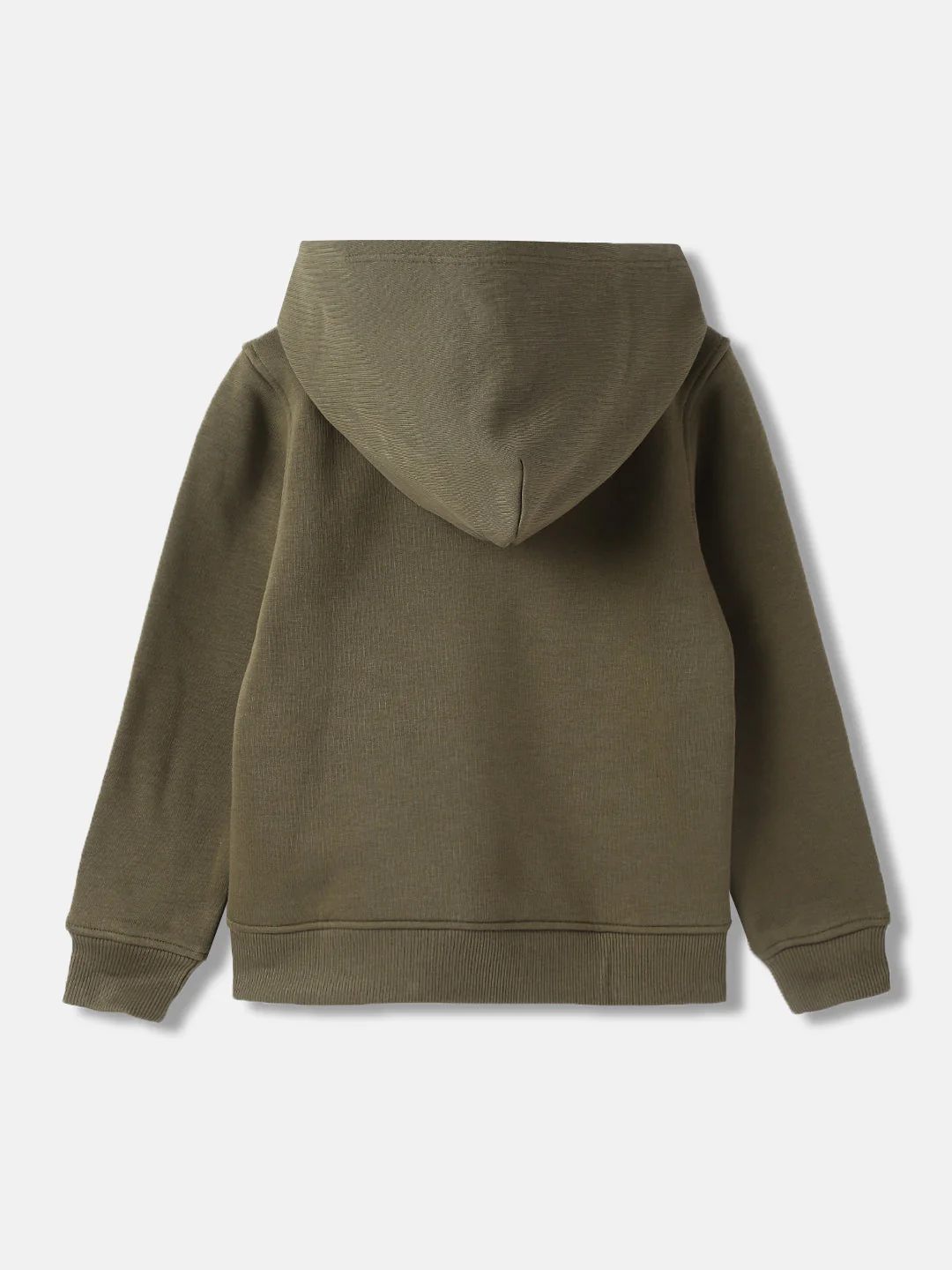Gant Kids Green Solid Hooded Full Sleeves Front-open Sweatshirt - Image 2